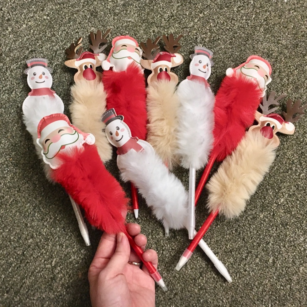 Christmas Santa Reindeer and snowman pens